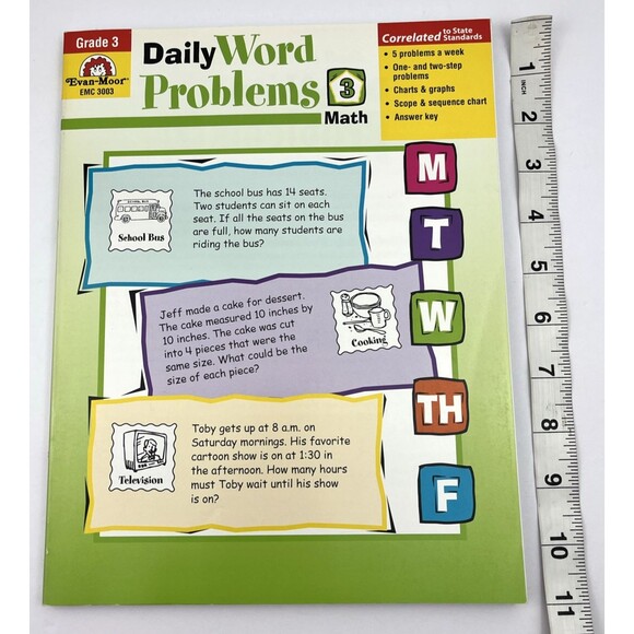 Daily Word Problems, Grade 3 Math - Great for homeschool - NEW OUT OF PRINT - Picture 14 of 15